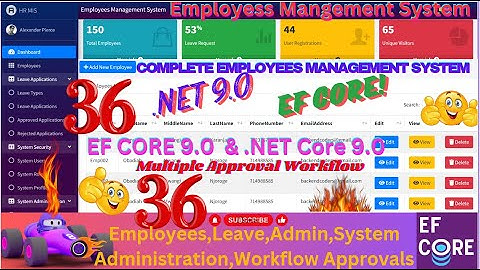 EP 36 Employees Management System With EFCore,MS SQL ASP.NET.CORE,Multiple User Approval Workflows🚀💥