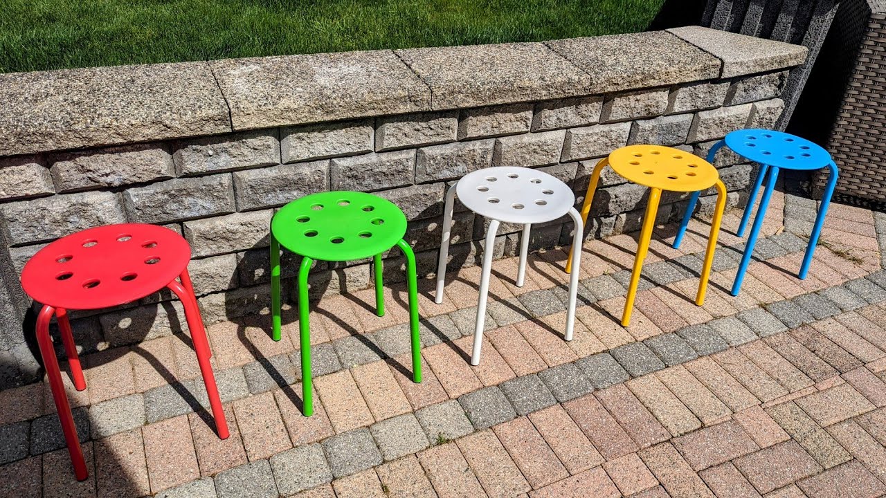 Yaheetech Colorful Stackable Stools  