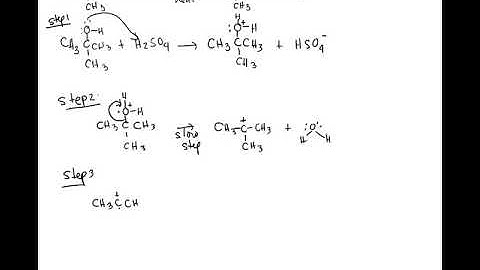dehydration of 2-methyl-2-propanol to 2-methylpropene E1 mechanism