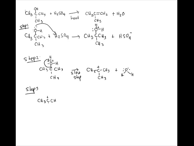 Dehydration Of 2 Methyl 2 Propanol To 2 Methylpropene E1 Mechanism Youtube