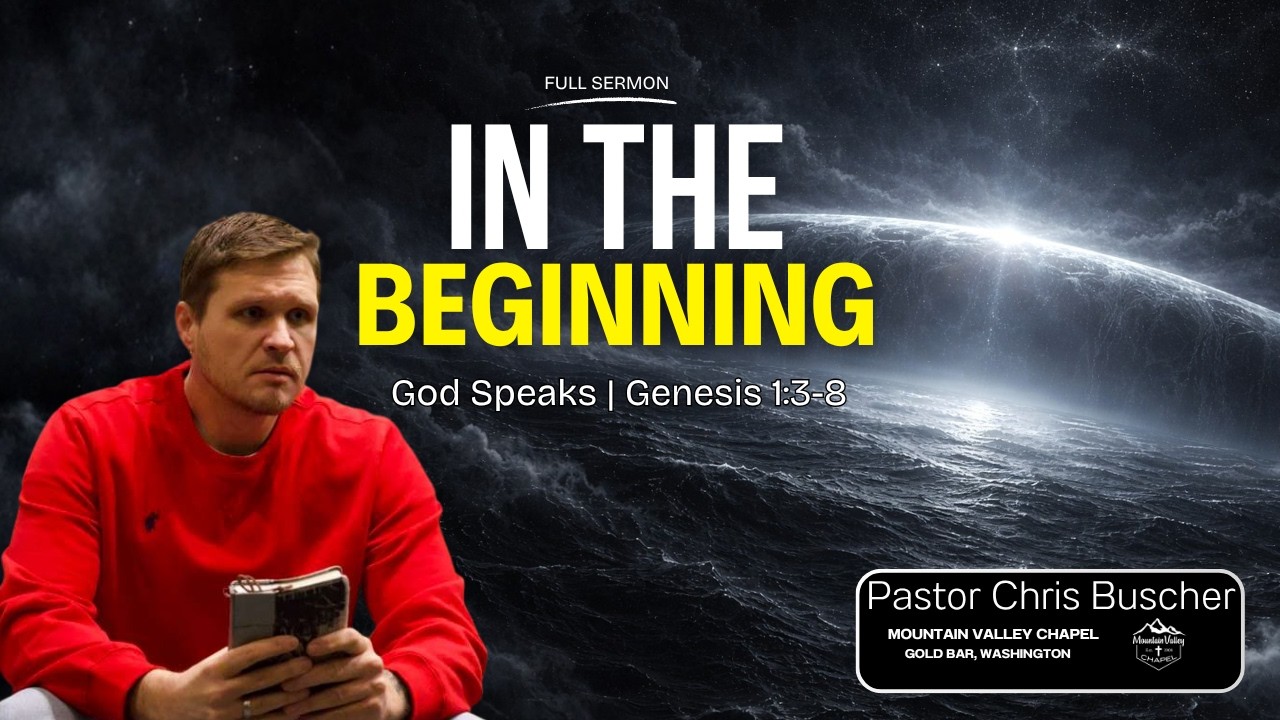 When God speaks in Genesis 1:3-8, bringing light, order, and calling His people to obedience