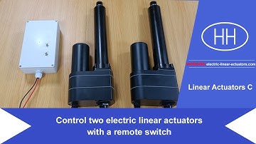 Control two electric linear actuators with a remote switch