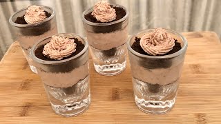 Chocolaty Oreo Mousse Shots in 5 mins | Only 3 Ingredient | No Bake, No Egg, Oven, Maida |Oreo Shots