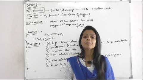 OZONE -- P BLOCK ELEMENT  CLASS 12 CHEMISTRY