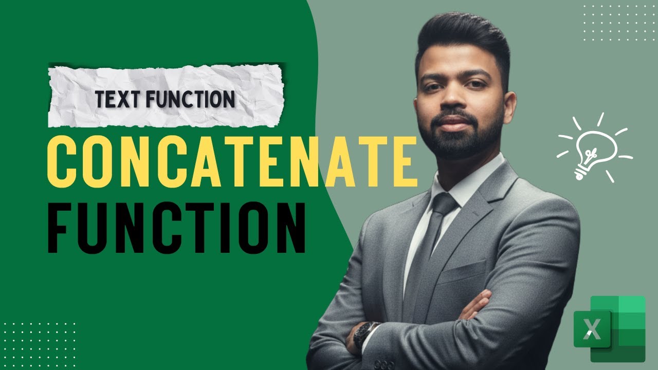 CONCATENATE Function in Excel | How to Merge First & Last Name? (Hindi)