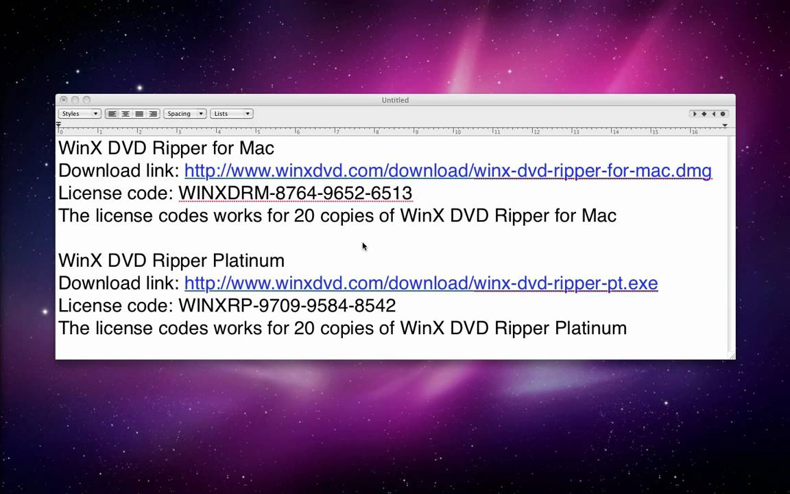 Winx Dvd Ripper License Keys Download Links Win Mac Youtube