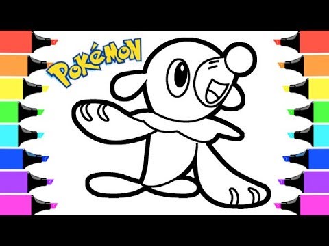 Pokemon Popplio coloring pages I Colouring videos for kids - YouTube