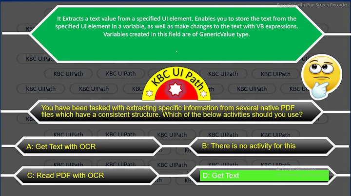 UiPath Certified RPA Associate (UiRPA) Practice quiz - Part 1