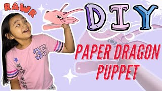 DIY PAPER DRAGON PUPPET | HOW TO MAKE PAPER DRAGON | Alexine Sofia