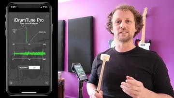 Music Instrument Vibration - Tuning Fork example with iDrumTune Pro drum tuner app