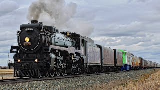 Chasing CP 2816 Empress Steam engine Final Spike Steam Tour along the Brooks Subdivision.