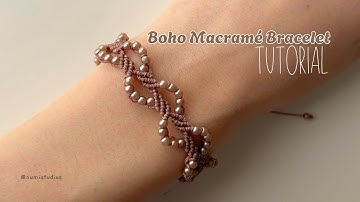 Macrame Boho Bracelet Tutorial with Beads
