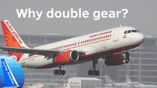 Why did some Air India A320s have double landing gear?