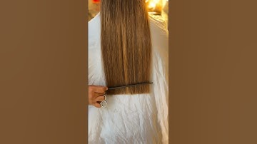 One length haircut 💇‍♀️ (normal hair cut soo easy ✨♥️