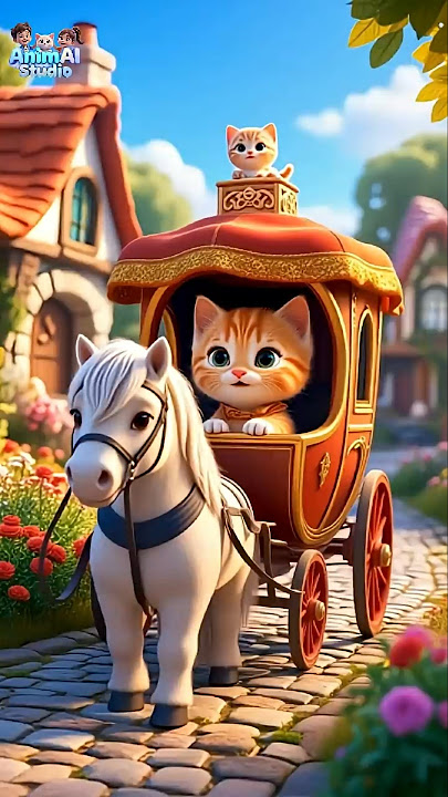 Kereta kucing imut keliling desa 🚃🐱✨ #kucing #kucinglucu #cat #fyp #shorts #funny @AnimAiStudio20
