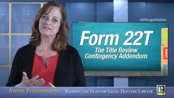 Form 22T - The Title Review Contingency Addendum