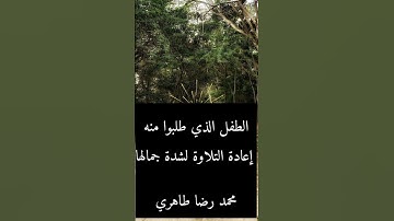 الطفل الذي طلبوا منه إعادة التلاوة لشدة جمالها.محمد رضا طاهري.
