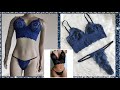 Corte yconfección de bralette y tanga(Cut and manufacture of women's lingerie bralette and thong set