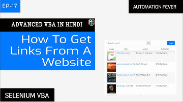 How To Get Links From A Website | VBA Selenium | Advanced VBA in Hindi