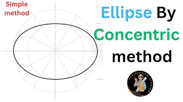 Ellipse by concentric method  | #engineeringdrawing
