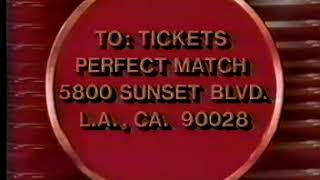 Perfect Match ticket plug, 1986