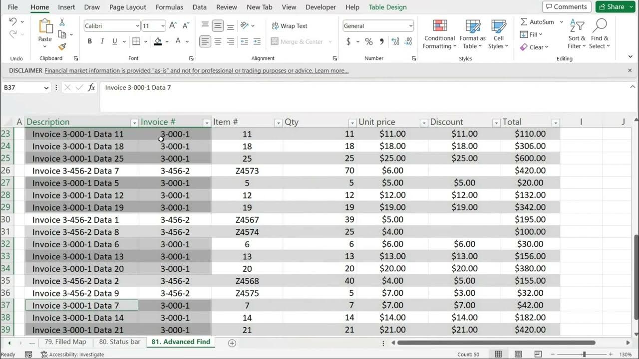Microsoft Excel Beginners Series - Advanced Find - YouTube