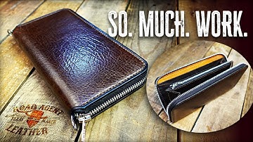 Making a Zip-Around Long Wallet Leather Craft Build!