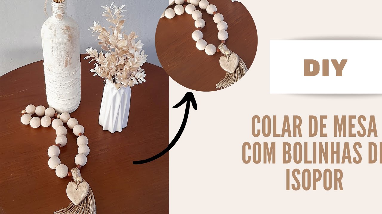 Como fazer colar de mesa gastando pouco, com menos de 10 reais .