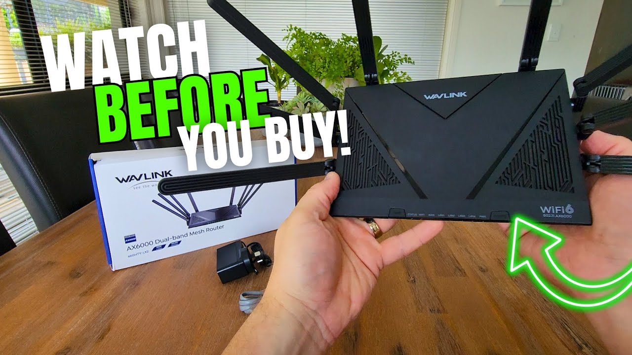 WAVLINK AX6000 WiFi 6 Router, Dual Band Gaming Router with 2.5Gbps WAN, 4 x 1000Mbps LAN