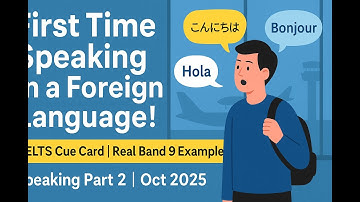 My First Time Speaking in a Foreign Language 😅 | IELTS Speaking Cue Card Band 9 Sample | 2025