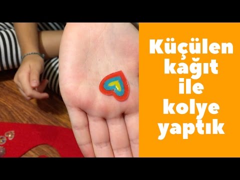 Küçülen kağıt ile kolye nasıl yapılır? - 10marifet