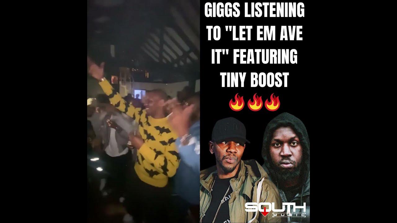 Giggs listening to "Let em ave it"  Featuring Tiny Boost