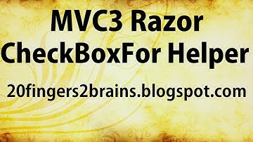 CheckboxFor helper in MVC 3 Razor