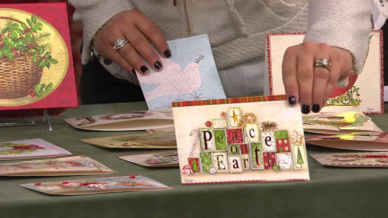 25 Piece Embellished Holiday Cards w/ Keepsake Box by Valerie with
