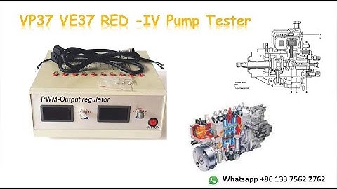 VP37 VE37 RED4 Pump Testing Simulator