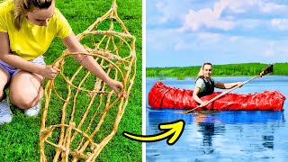 Useful Camping Hacks || Make Your Own Kayak While Camping