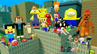 🏬 BIG CITY ALL SANIC MEME V11 CLONES CHARACTERS NEW BOSSES MEMES FAMILY SPARTAN KICKING in GMOD!