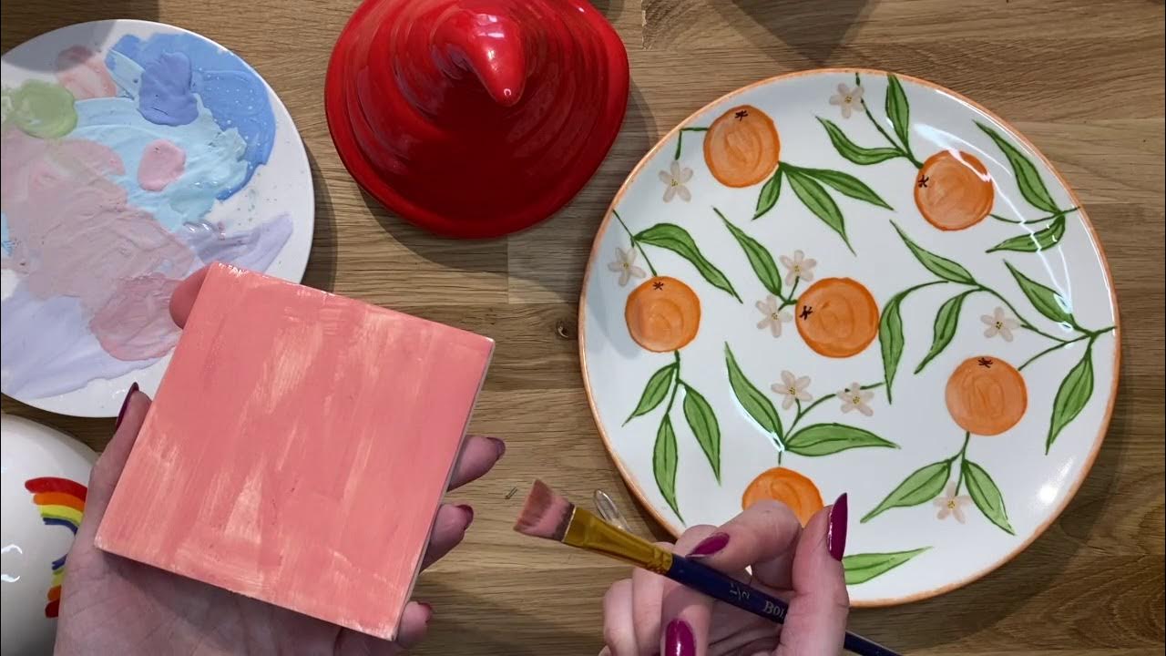 Pottery Painting Tip Creating an Even Layer of Paint (3 layers people