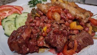 HOW TO COOK JAMAICAN AUTHENTIC STEW PEAS \& RICE