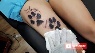 Dog Paw Tattoo - Memorial Tatoo