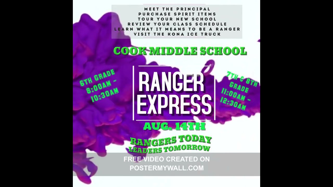 Cook middle school ranger express youtube