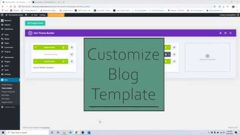 Customize Blog Template In Divi Theme Builder