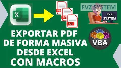 Exportar PDF de forma masiva desde excel con macros y VBA | CURSO DE EXCEL | #fvzsystem #fvz_system