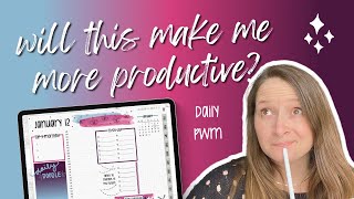 How I m Using My Planner to Maximize My Productivity January 2024 Daily Spread - Digital PWM