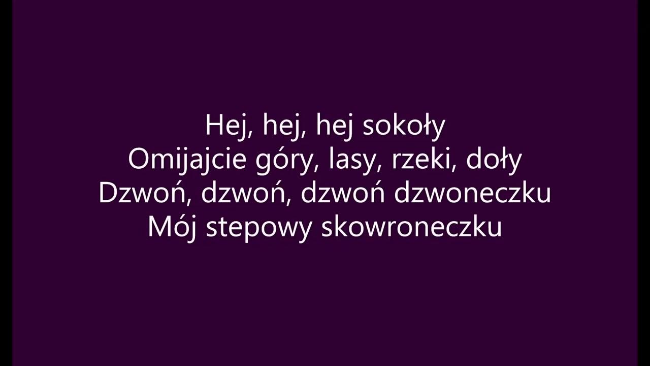 Piosenka Hej Ho żagle Staw Tekst Hej sokoły (tekst) - YouTube