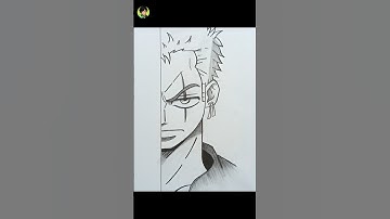 How to draw Zoro from one piece for beginners easy ✨#drawingtutorial #art #animeart #zoro #onepiece