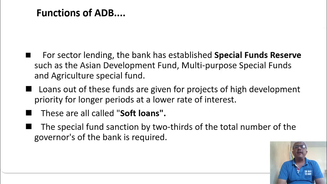 Asian Development Bank ADB   Functions  Achievements and Failures   Dr Sreenivasaiah K