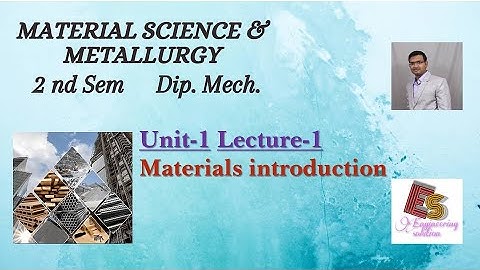 MSM Unit-1 Lecture-1 Materials Introduction By P. N. Chhaniyara