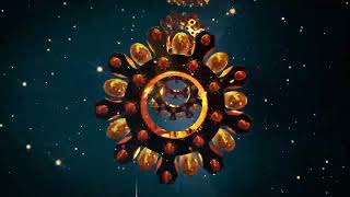 glittering gold flower ornament tunnel 4k loop
