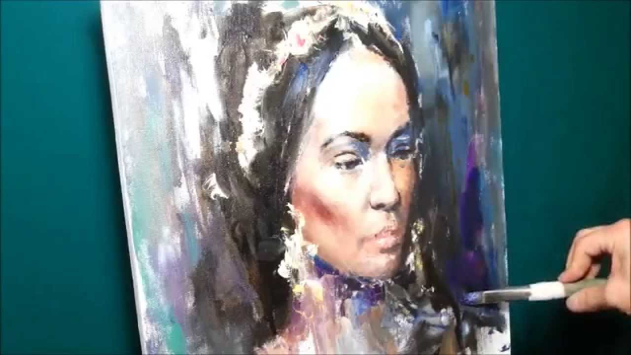 LIVE Oil Painting Session  How To Use PALETTE KNIFE For PORTRAITS 